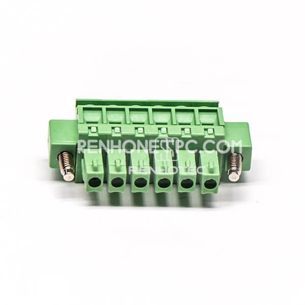 Green Screw Terminal Connector Straight Clamp Type Pluggable Connector