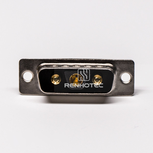 D-SUB 3v3 Pin Cable 180° High Current Male Solder Type with Staking Connector