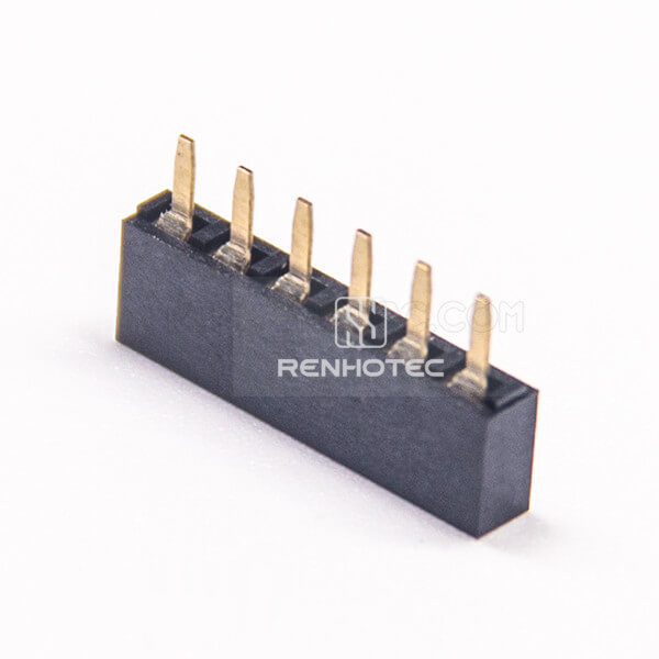 PCB Pin Header Female Single Row 2.54mm Center Spacing