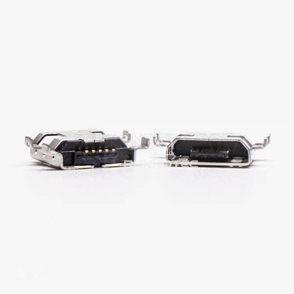Micro USB Jack 5 Pin Type B Straight offset Type SMT for Phone 9.65MM