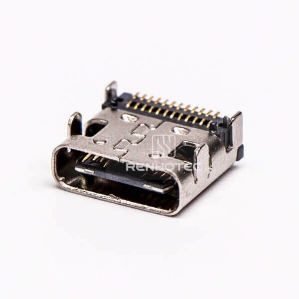 USB Type C Female Connector Right Angle SMT for PCB Mount