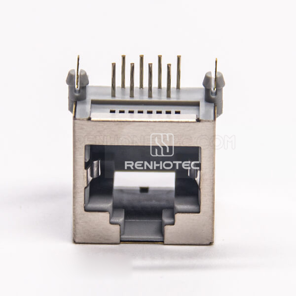 RJ45 8p8c Ethernet Netword Socket 90 Degree Shielded Without LED Single Prot