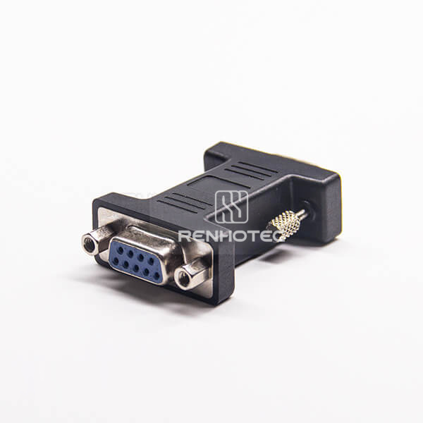DB9 Male Pin To Female Straight Standard D-SUB Injection Adapter