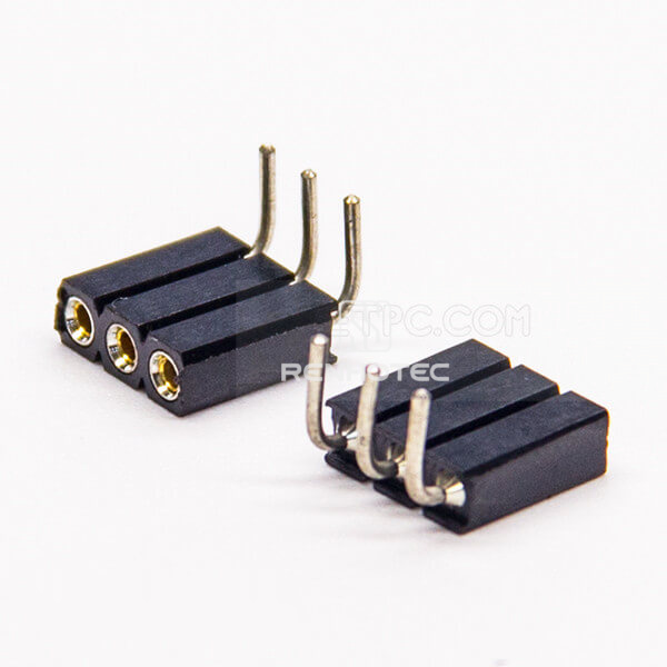 3 Pin Female Header Right Angle 2.54mm Pitch