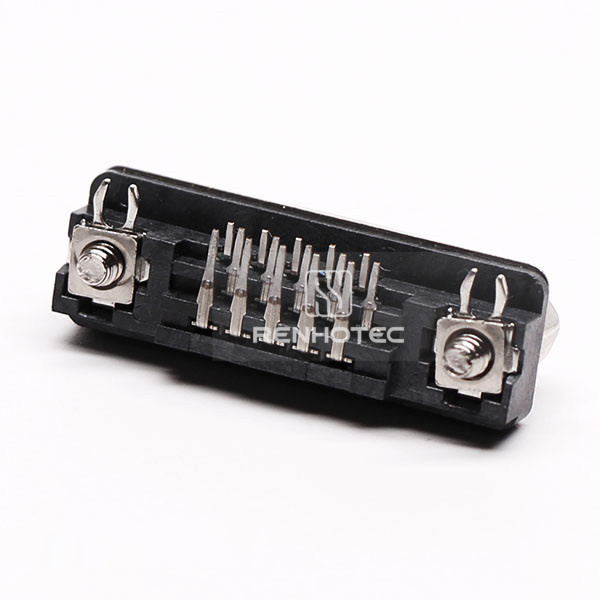 DB 15 90° Female High Density Staking Type Through Hole for PCB Mount
