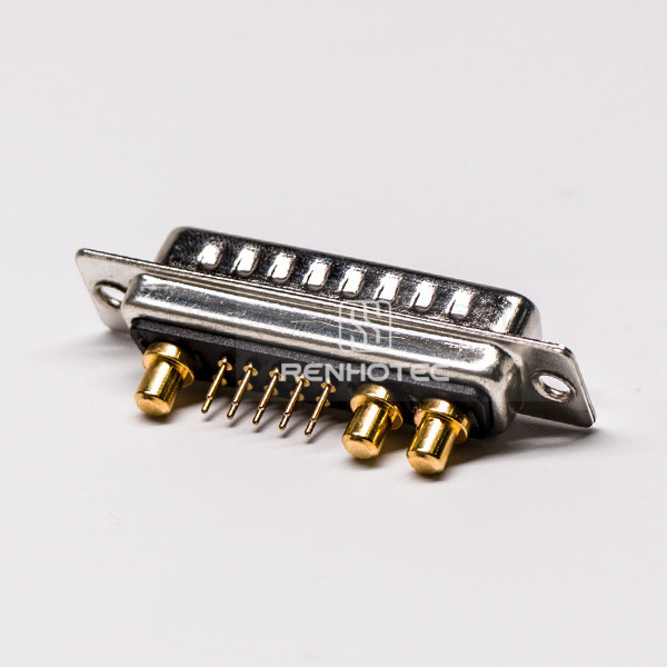 13W3 D-SUB Male Connector180 Degree Solder Type for Cable with Staking