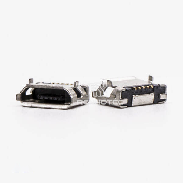 Micro USB Female Pinout Type B SMT DIP Type 5.65 for PCB Mount