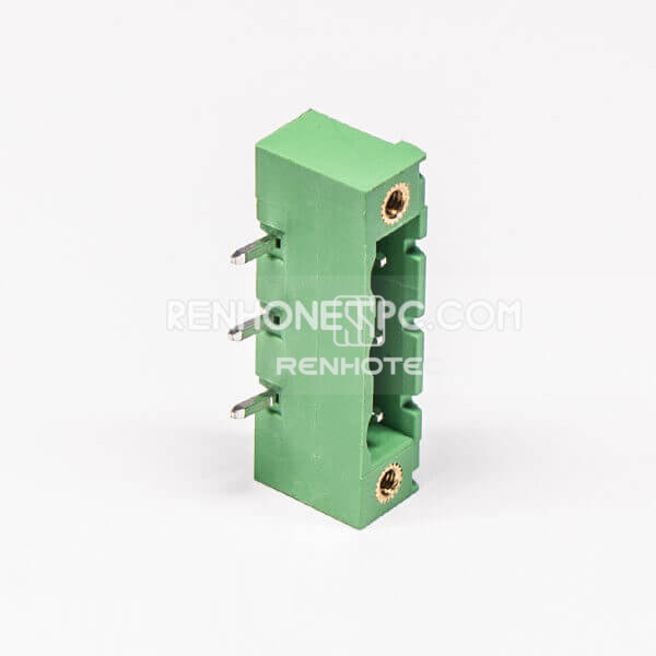 PCB Terminal Blocks 3pin Plug Headers with 2 Screw Holes Connector