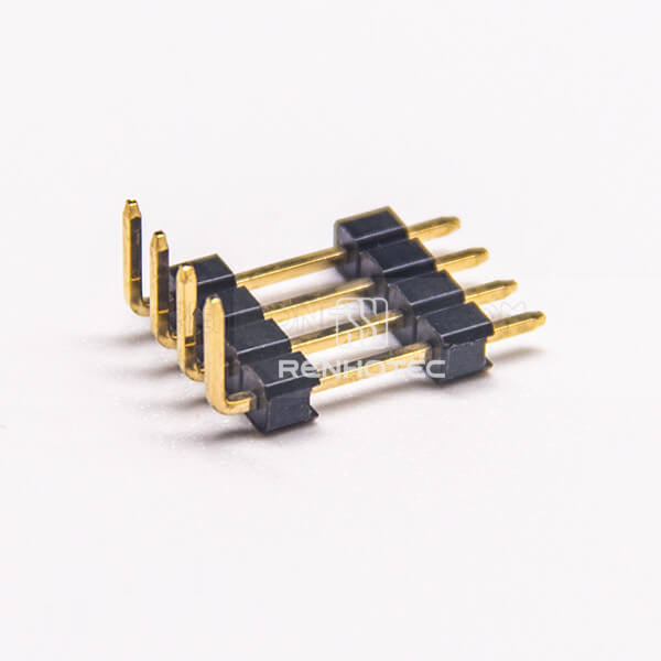 10pcs Double Plastic Pin Header 2.54mm Center Spacing Single Row Right Angled