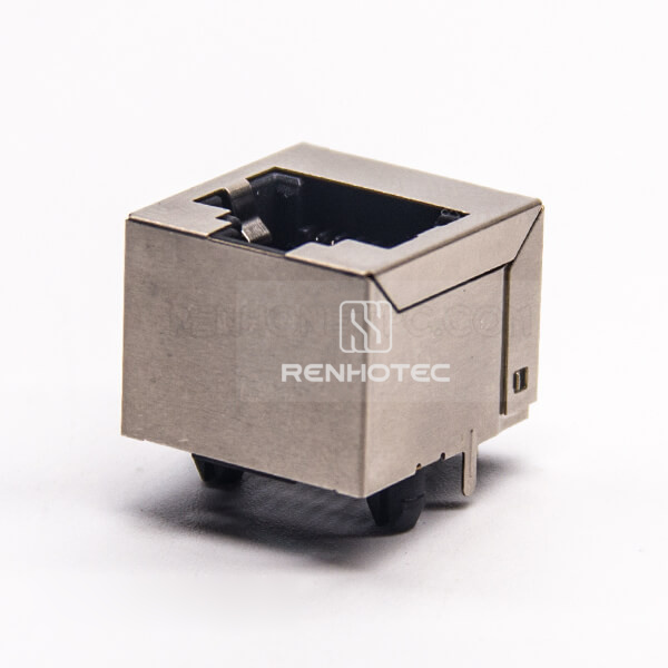 Straight RJ45 Jack Through Hole Ethernet Network Coupler Shielded
