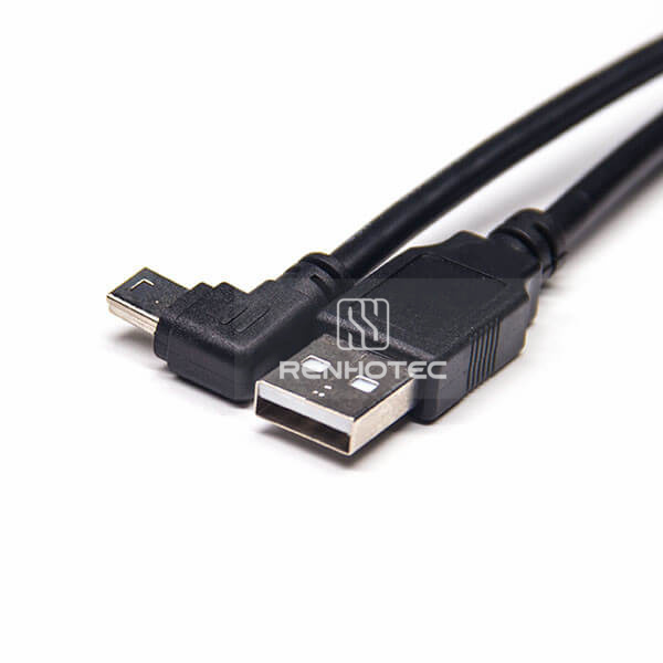 USB to Mini 5 Pin Cable Mini USB Left Angle to Type AM Charge Cable 1M