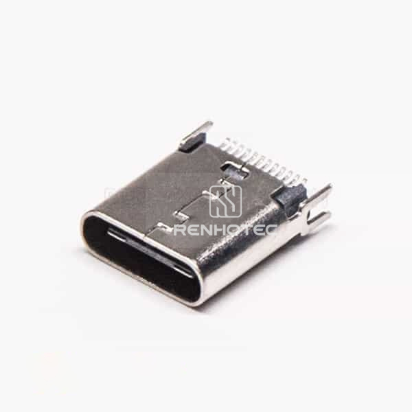 Type C PCB Mount Through Hole Connector Female 24 Pin