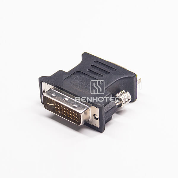 DVI Connectors 24+5Pin Male To High Density D-SUB 15Pin Straight Female