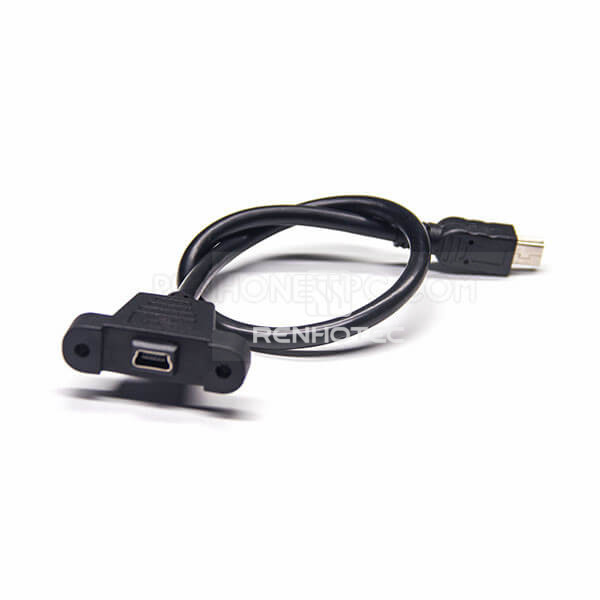 Mini USB Male to Mini USB Female Straight Cable