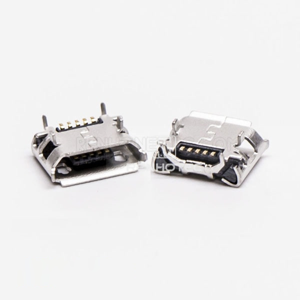 5 Pin Micro Female USB SMT Type B 180 Degree for PCB Mount