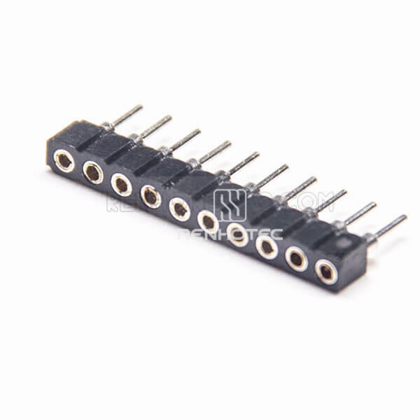 Female Pin Header Straight 2.0mm Circular Holes Single Row DIP Type