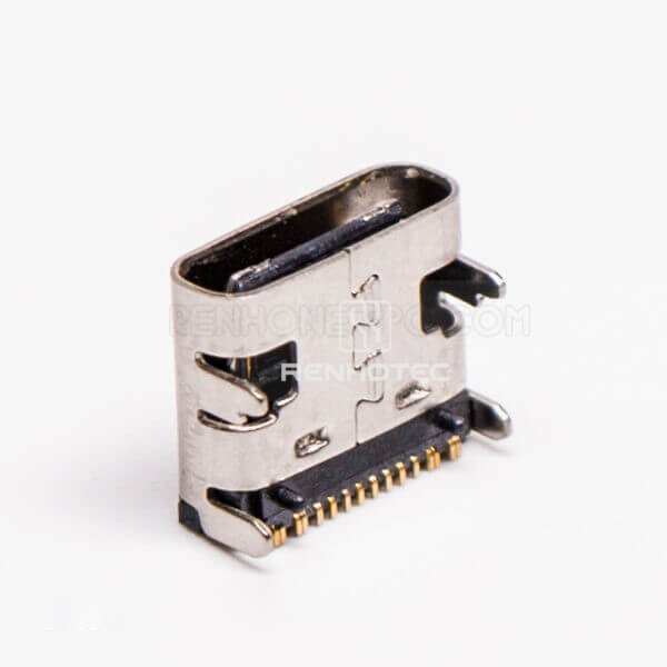 USB Type C Port Female Right Angle SMT DIP for PCB Mount