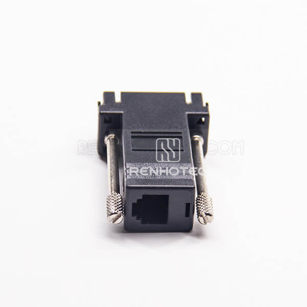 DB9 To RJ12 Adapter Female To Female Straight Plastic Shell Assembly Standard D-SUB