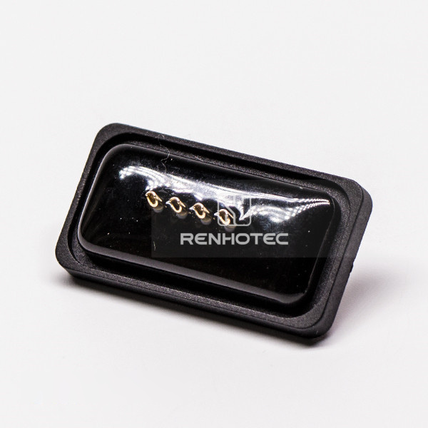 Waterproof D-SUB 4 Pin Female Straight Machined Connector for Cable