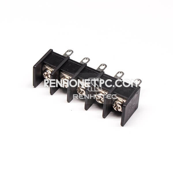 Terminal Barrier Strips Vertical Type Black Through Hole PCB Mount
