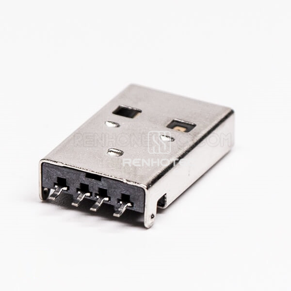 USB Type A SMT Connector Male Offest Type for PCB Mount