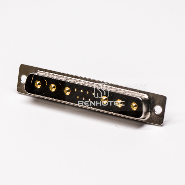13W6 D-SUB Power Connector Solder Type Male Straight for Cable Staking Type