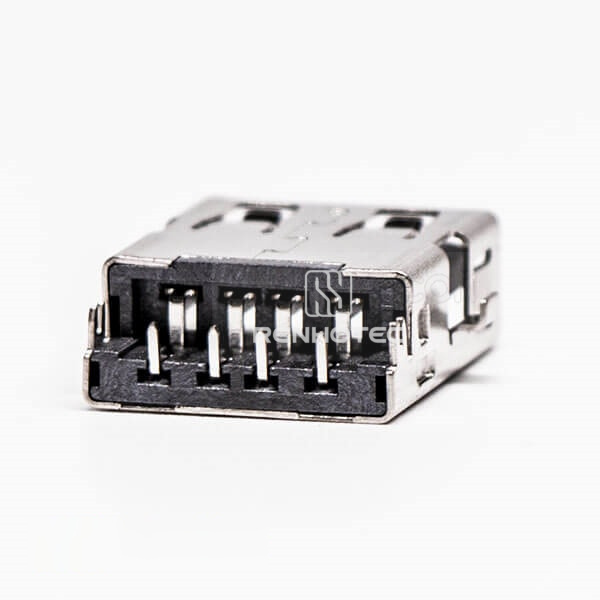 USB2.0 Through Hole Mount Female Type A 90° Reverse for PCB