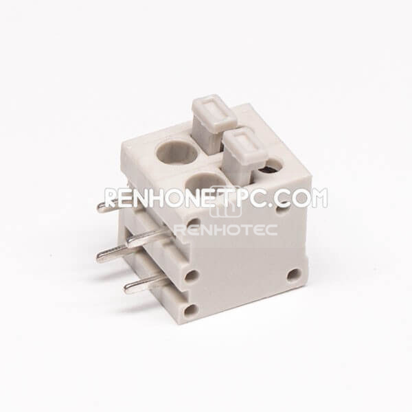 Terminal Blocks Right Angle 4pin Through Hole Grey PCB Mount
