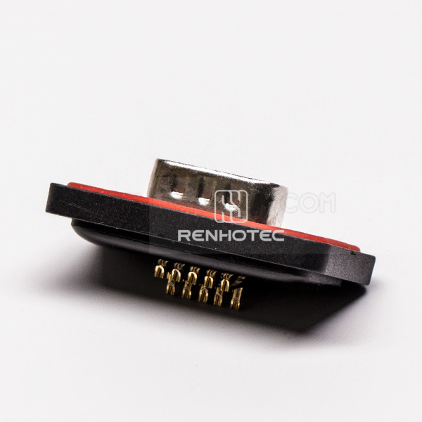 Waterproof DB 15 Male 180° Cable Connector Solder Type