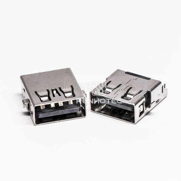 USB2.0 Through Hole Mount Female Type A 90° Reverse for PCB