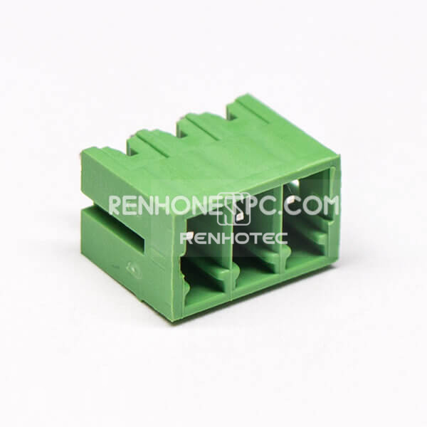 Plug and Socket PCB Terminal Blocks 4pin Straight Pluggable Green Connector