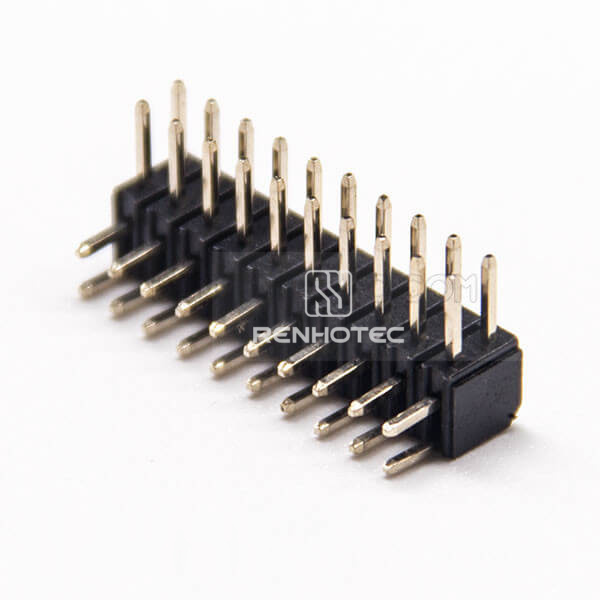20 Pin Right Angle Header Dual Row 2.0 Gap Through Hole