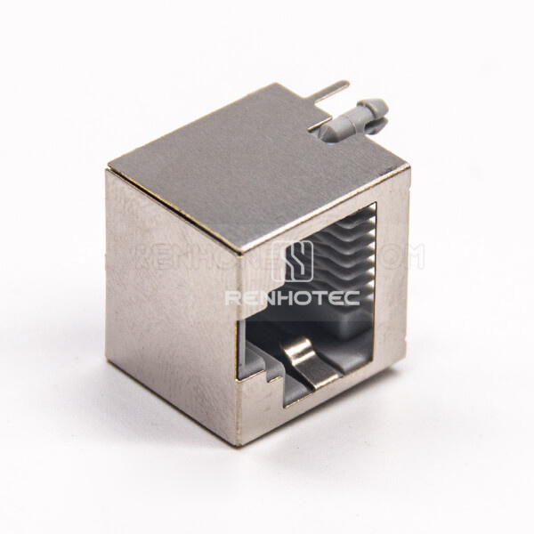 RJ45 Shielded Jack DIP Type for PCB Mount Ethernet Network Socket 90 Degree 8P8C