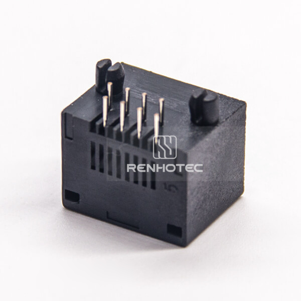 RJ45 Coupler Black Plastic 8p8c Single Port DIP Type Modular Netword Socket
