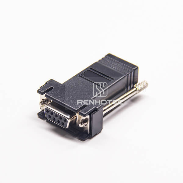 DB9 To RJ12 Adapter Female To Female Straight Plastic Shell Assembly Standard D-SUB
