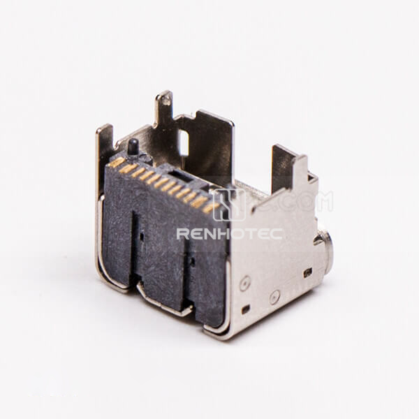 Type C Female Connector Right Angle SMT for PCB Mount