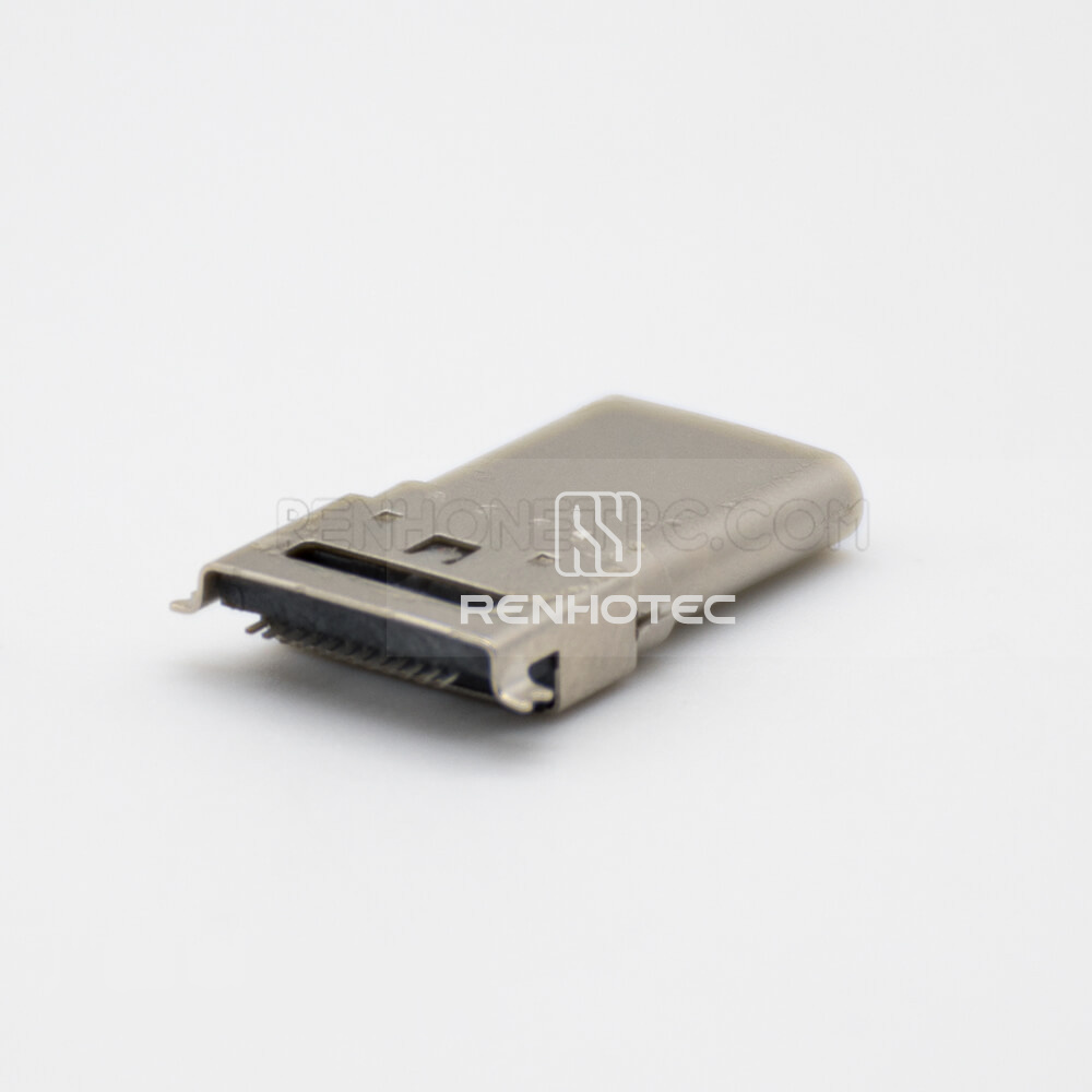 Panel Mount USB 3.1 Type-C Male Connector Offset Type SMT Type Through Hole