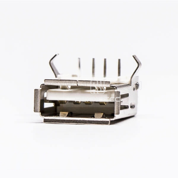 Female USB Port 2.0 Right Angle Through Hole White