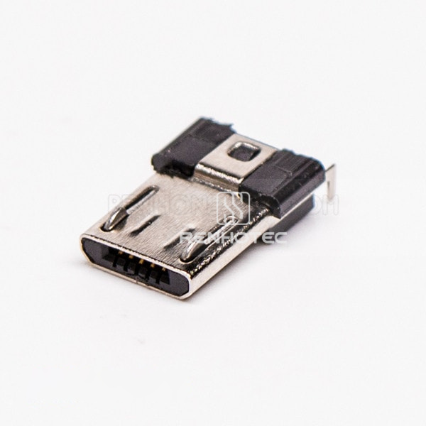 Male Micro USB Connector Right Angle DIP 5 Pin Type B For PCB