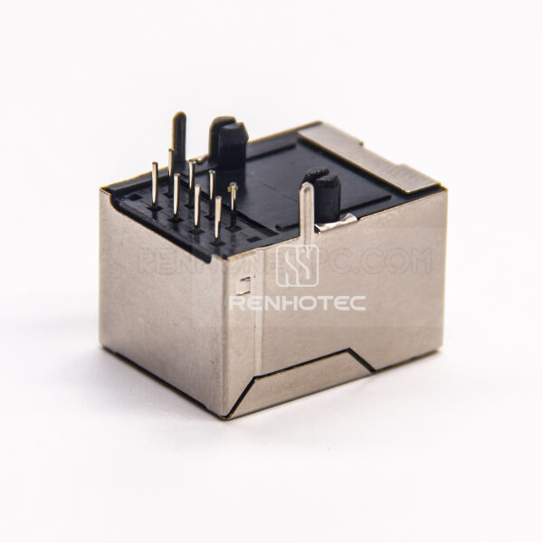 8p8c RJ45 Modules Network Connector Jack Through Hole Shielded