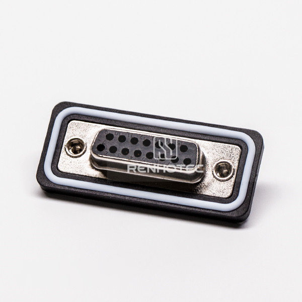 Waterproof DB 15 Insulation Female Straight Connector for Cable