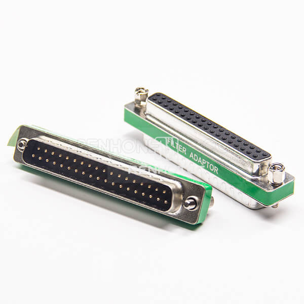 DB37 Pin Male To Female Metal Straight Standard D-SUB Adapter