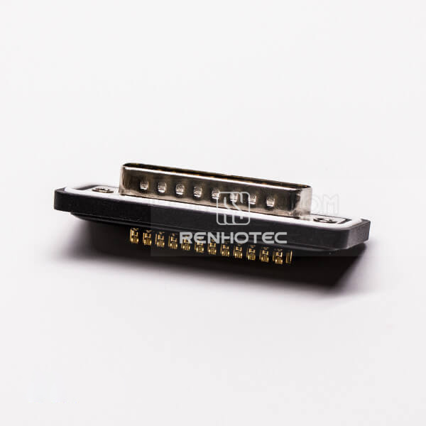 DB IP67 Rating Male 180° 25 Pin Machined Cable Solder Type Connector