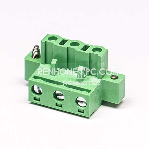 Terminal Block Automotive Right Angle Cable Connector with Clamp Type