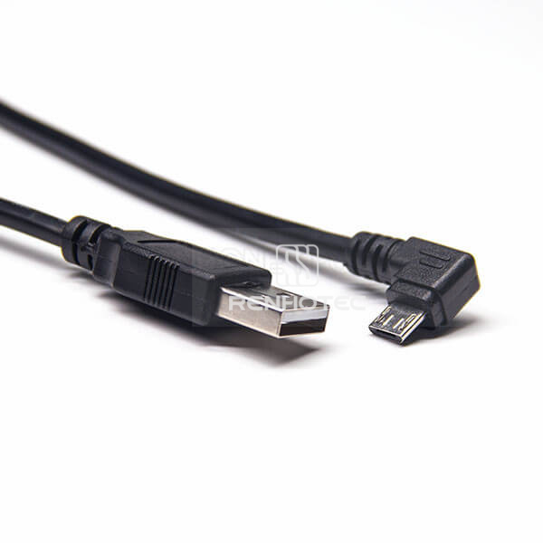 Right Angle USB Extension Cable Mirco USB Male to A Male Straight Connector