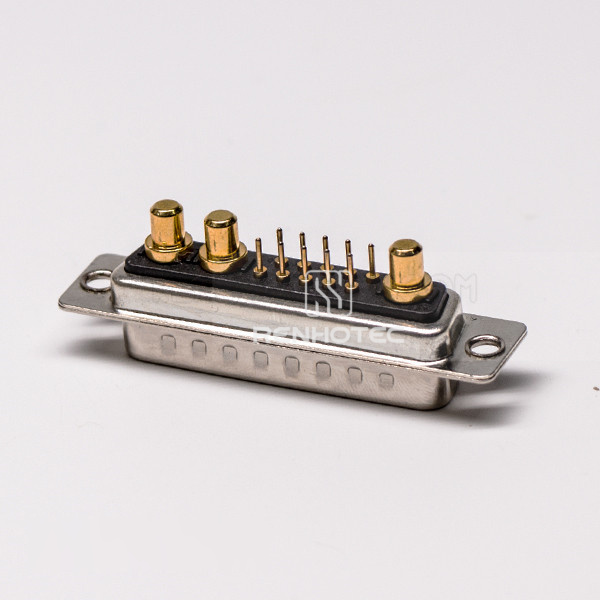 13W3 D-SUB Male Connector180 Degree Solder Type for Cable with Staking