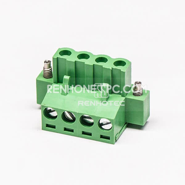 Terminal Block Plugs Clamp Type 4pin 180 Degree Connector