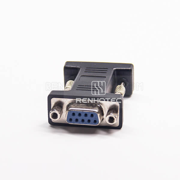 DB9 Male Pin To Female Straight Standard D-SUB Injection Adapter