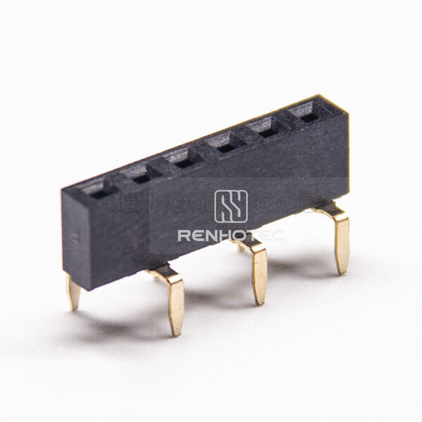 Header 2.54mm Single Row 6 Pin Straight PCB Mount