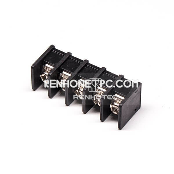 Terminal Strips & Barrier Blocks 5pin PCB Mount DIP Type Barrier Terminal Block